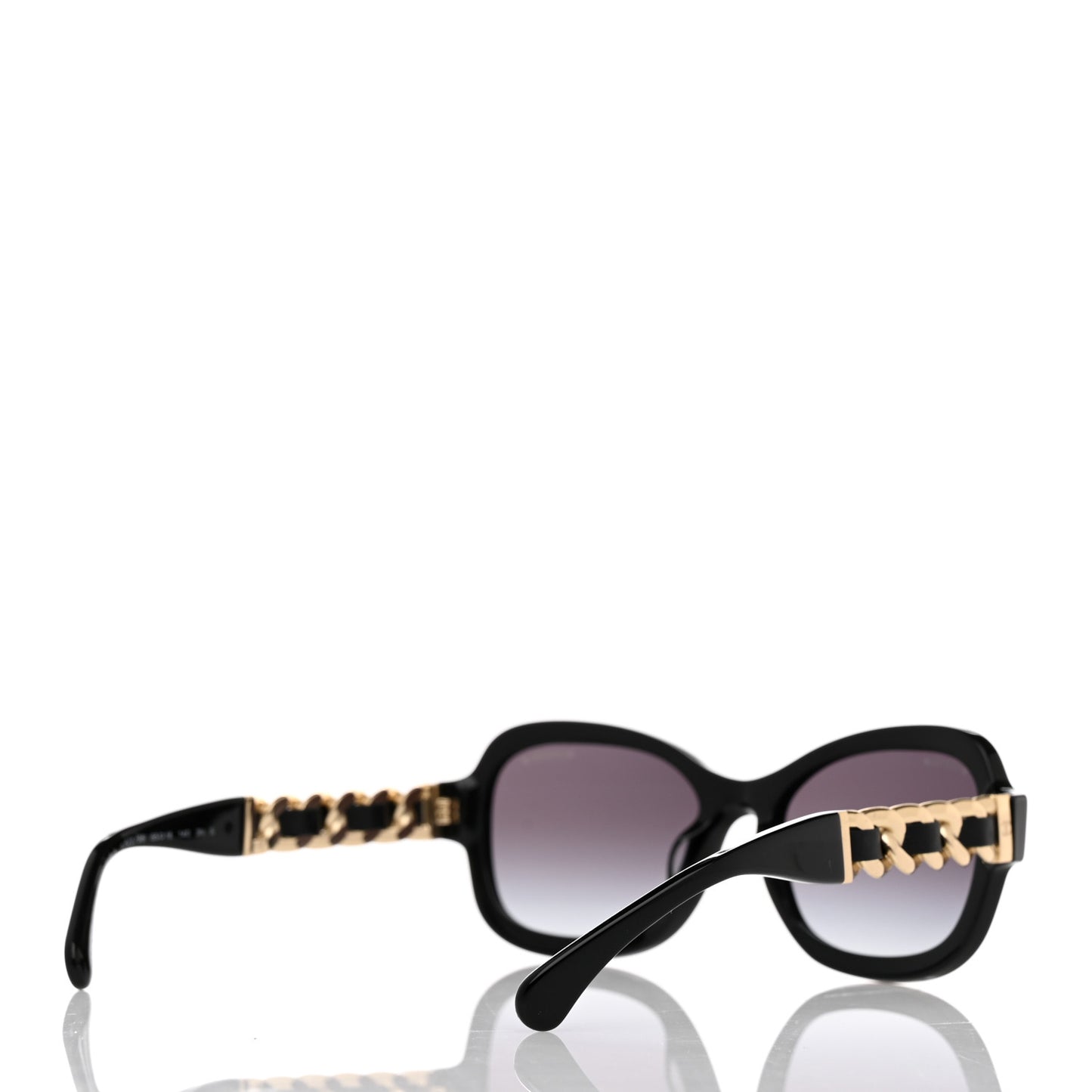 Acetate Chain Sunglasses 5465-Q-A Black