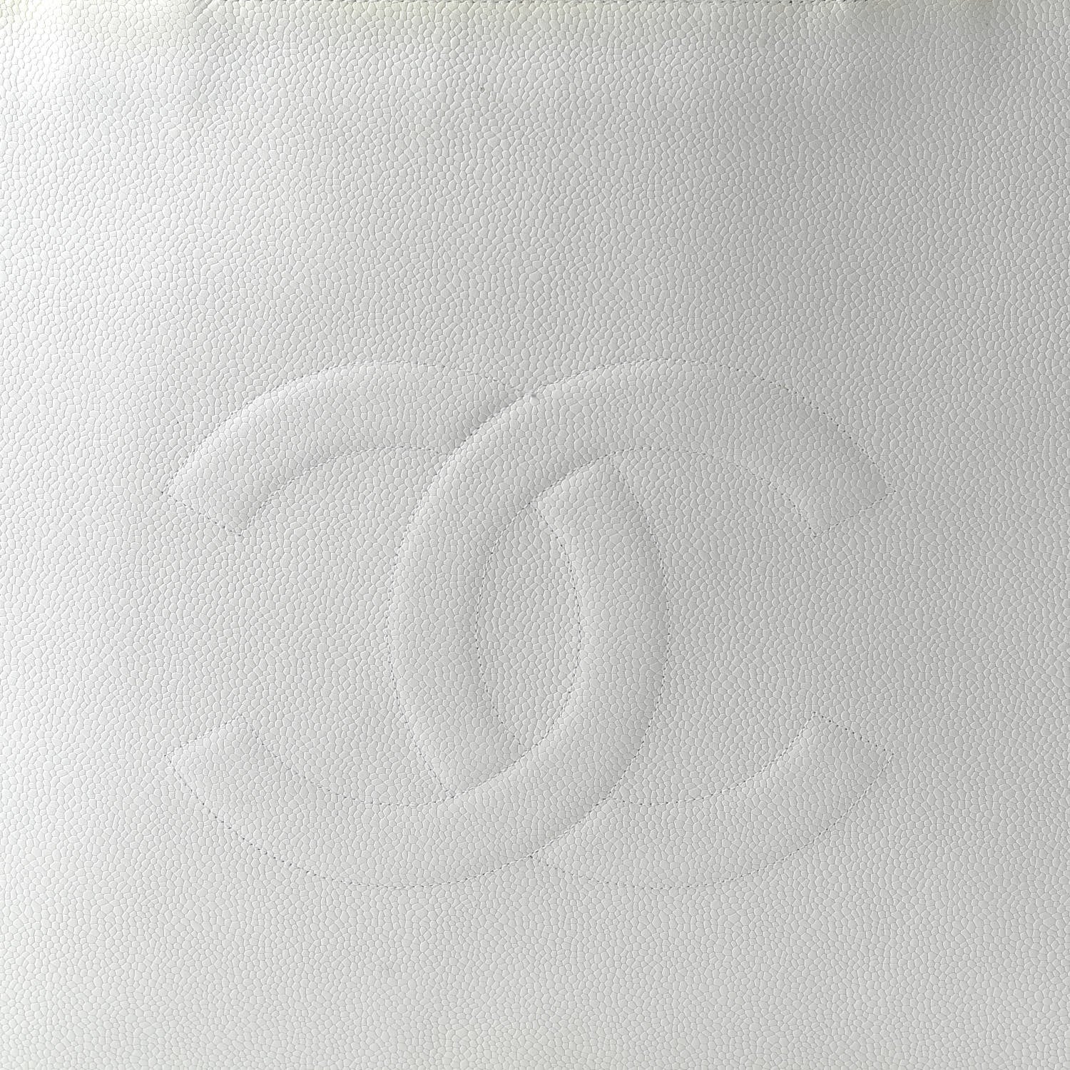 Chanel Caviar CC Tote White 11 of 12