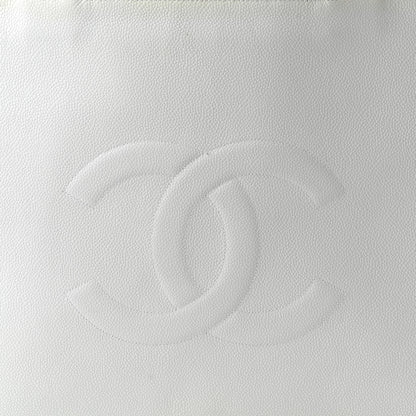Chanel Caviar CC Tote White 11 of 12