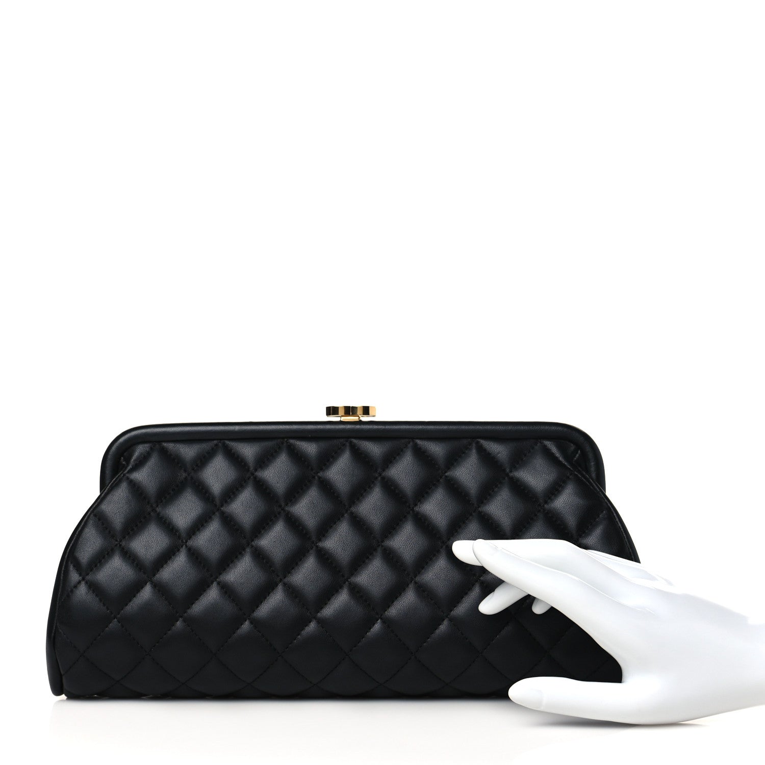 Chanel Lambskin Quilted Timeless Clutch Black 2 of 10
