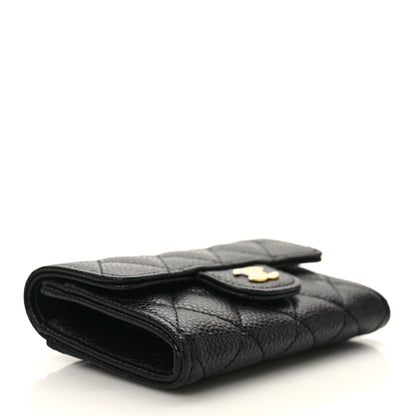 Chanel Caviar Quilted Flap Card Holder Wallet Black 4 of 8