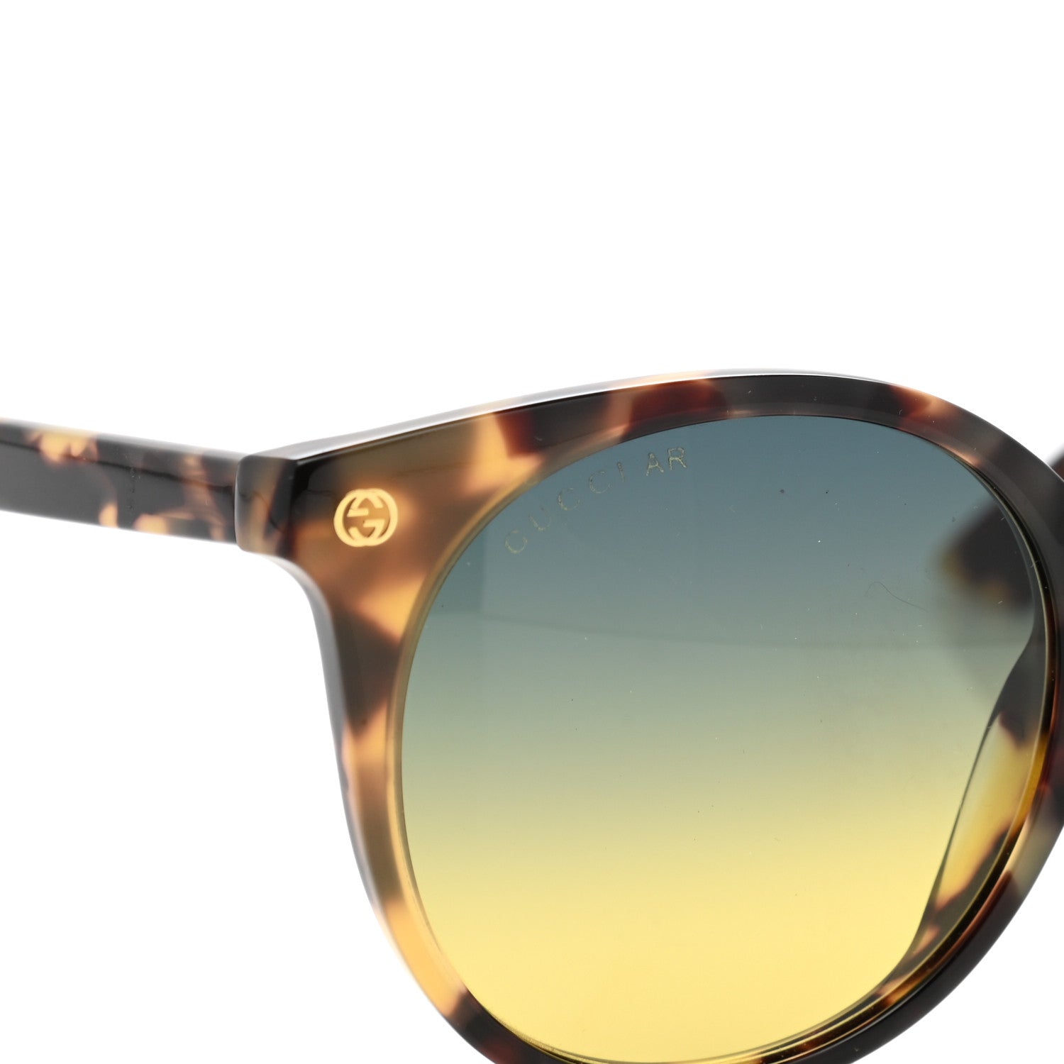 Gucci Round GG0091S Sunglasses Havana 7 of 8