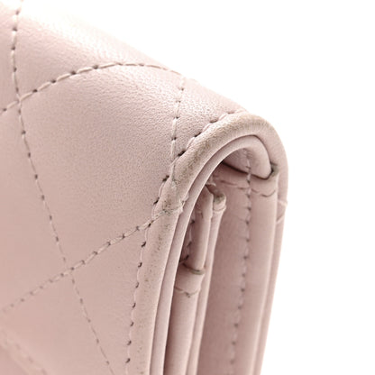 Chanel Lambskin Quilted Flap Card Holder Light Pink 11 of 11
