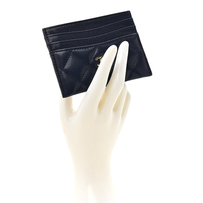 Chanel Caviar Quilted Multi Card Holder Navy 3 of 20