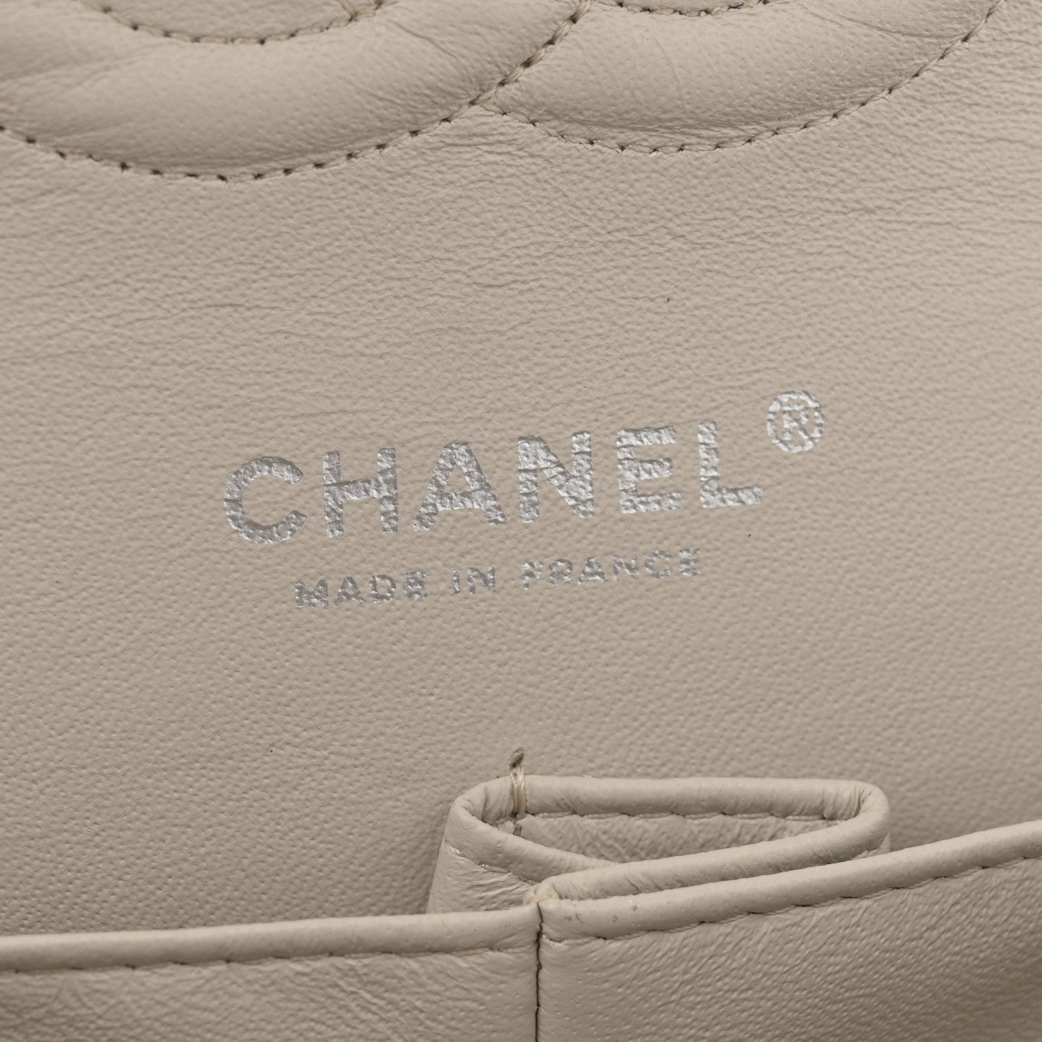 Chanel Lambskin Quilted Medium Double Flap Light Grey 6 of 13