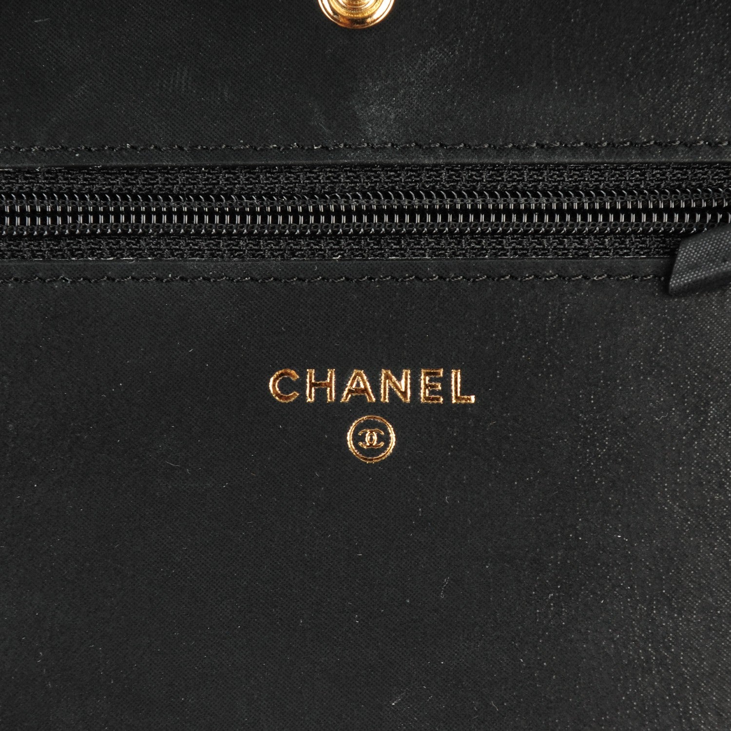 Chanel Python Iridescent Calfskin Wallet On Chain WOC Gold Black 6 of 8
