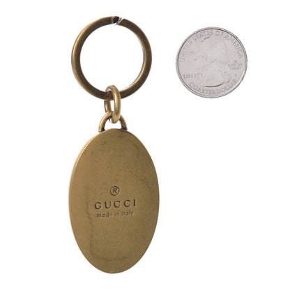 Gucci Enamel Double G Key Chain Black Gold 2 of 3