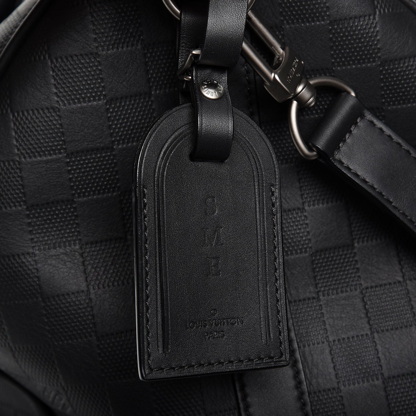 Damier Infini Keepall Bandouliere 55 Onyx