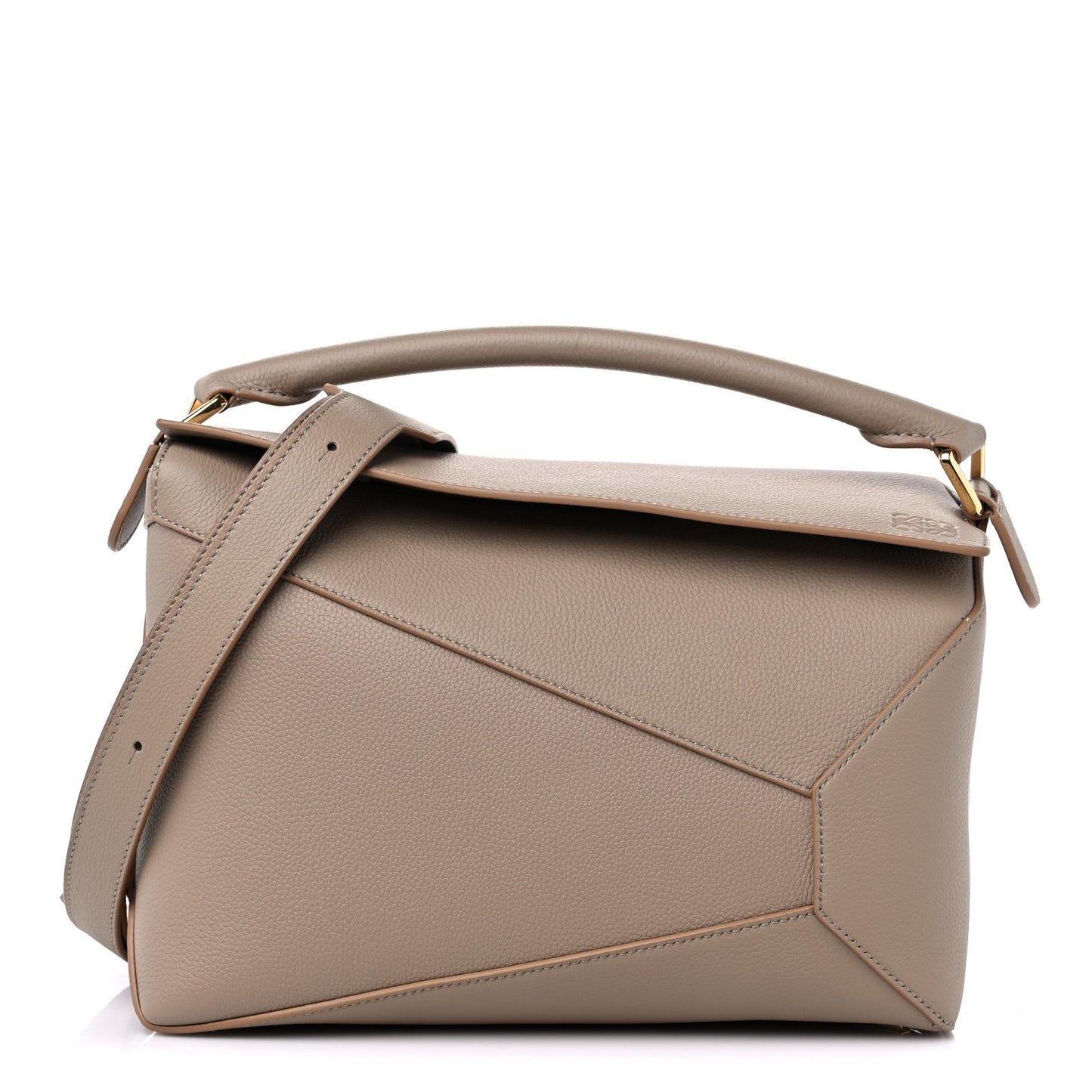 Calfskin Large Puzzle Bag Sand