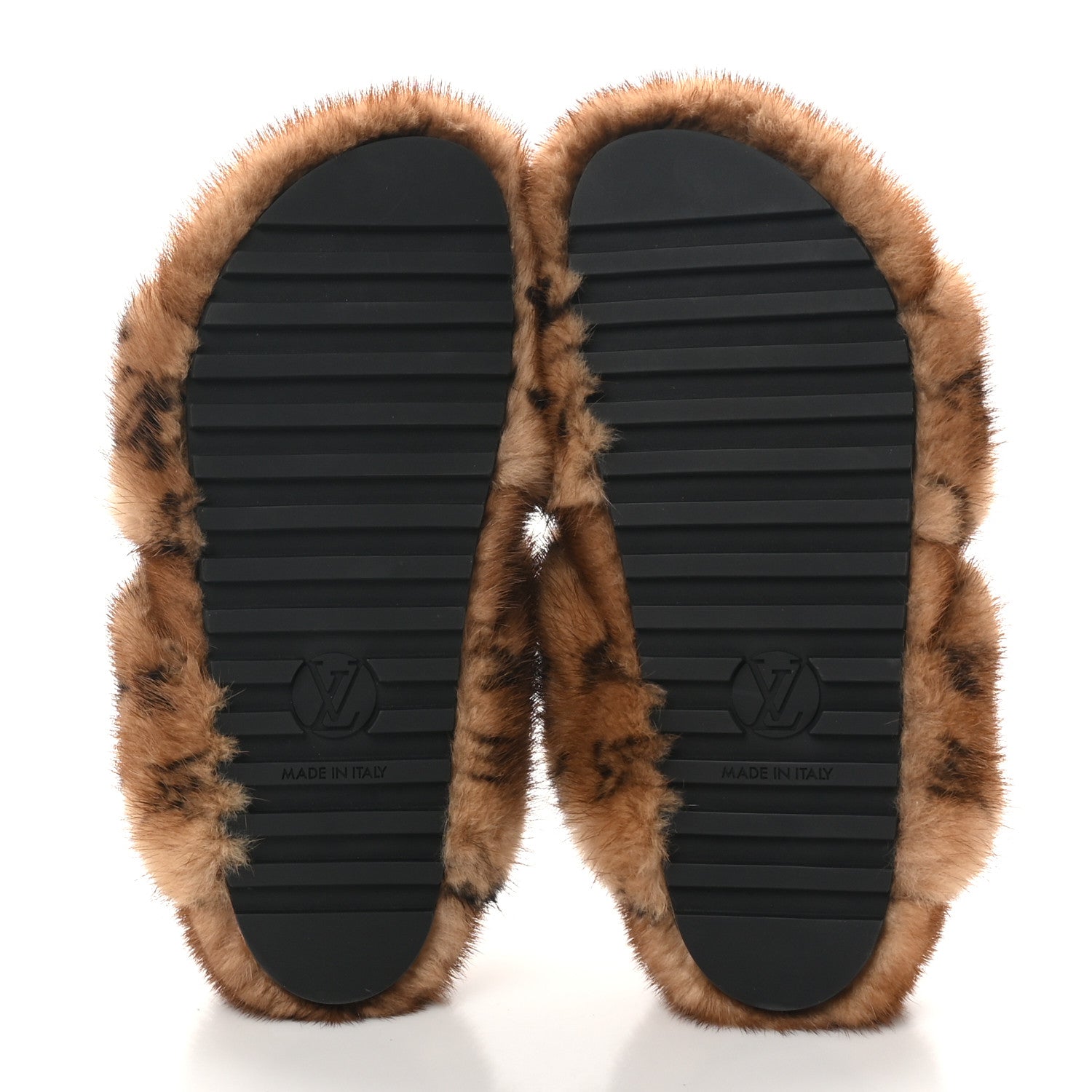 Louis Vuitton Mink Fur Bom Dia Slippers 36.5 Cognac 6 of 8