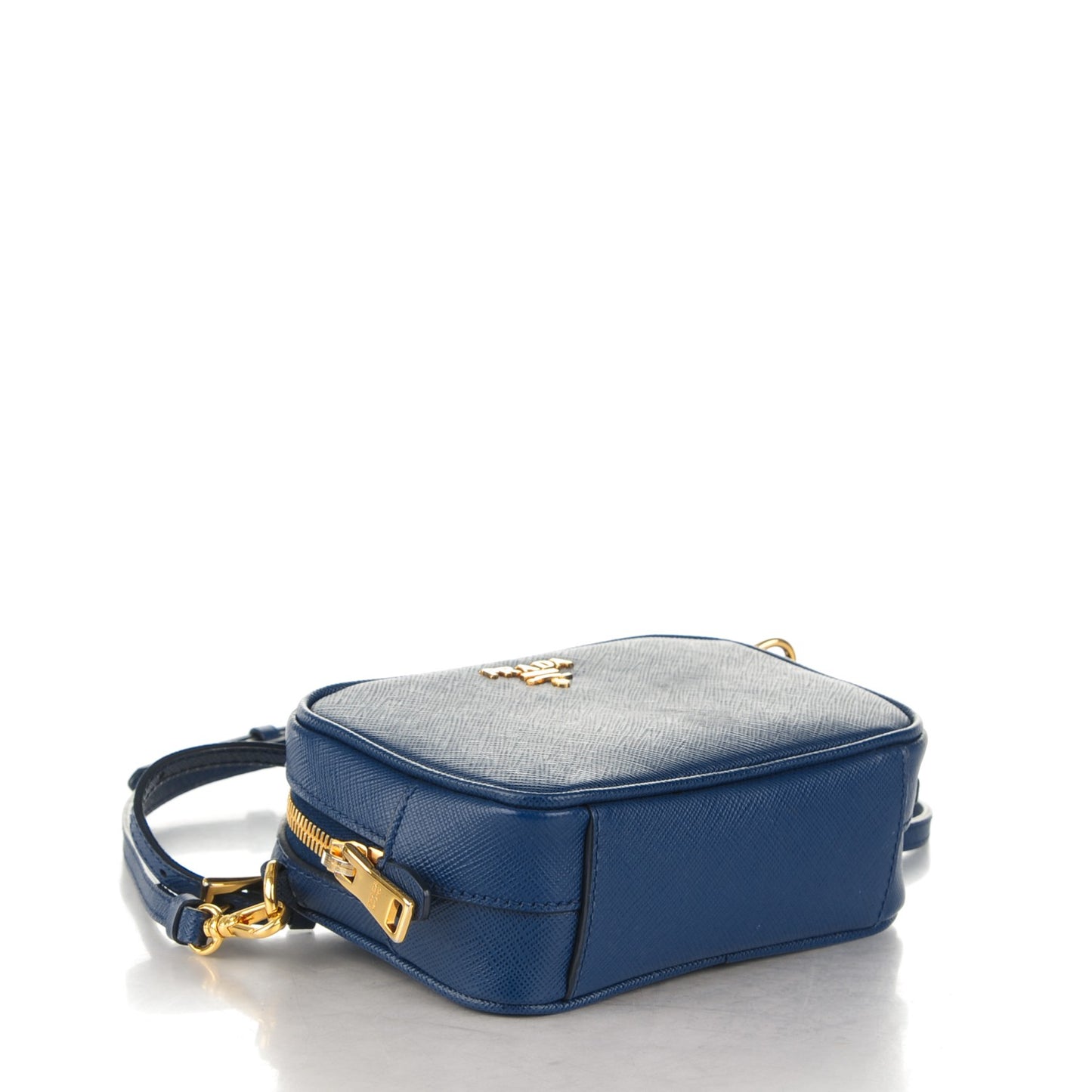 Saffiano Mini Camera Crossbody Bleuette