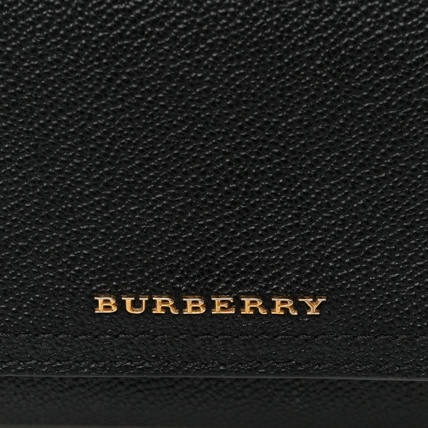 Grainy Calfskin Henley Wallet On Chain Black