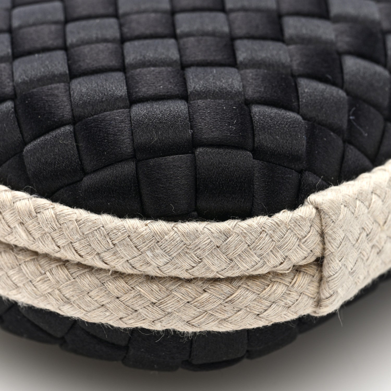 Bottega Veneta Intrecciato Silk Raffia Knot Clutch Black 7 of 8