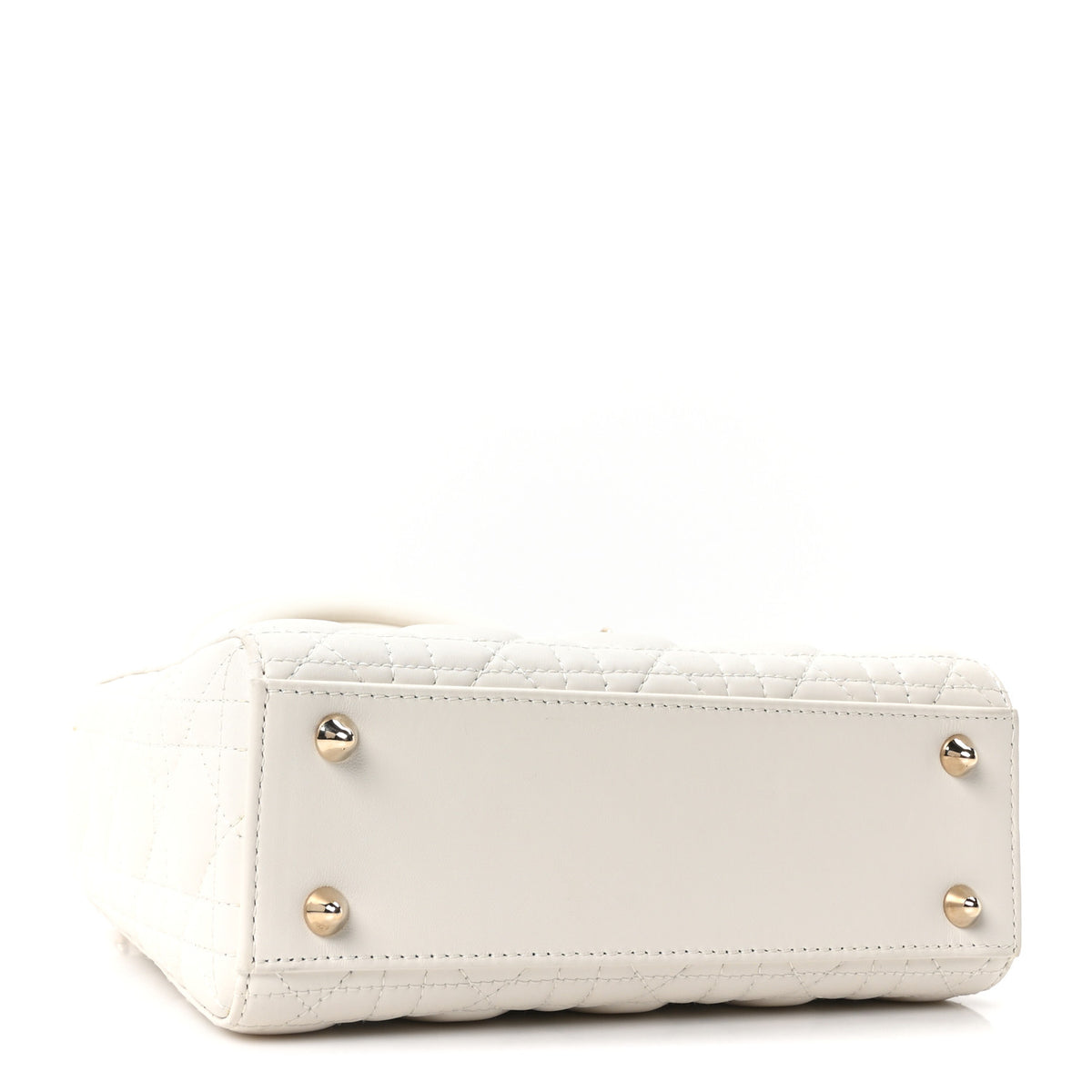 Christian Dior Lambskin Cannage Small My ABCDior Lady Dior White 4 of 10
