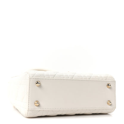 Christian Dior Lambskin Cannage Small My ABCDior Lady Dior White 4 of 10