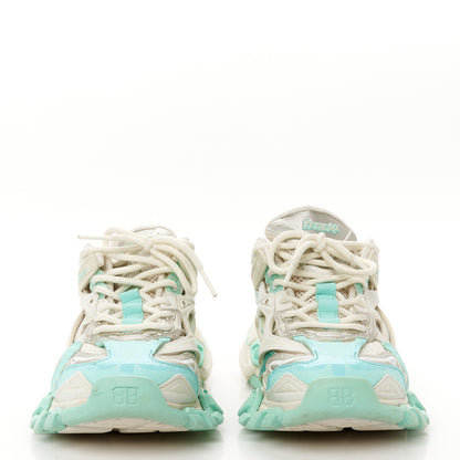 Balenciaga Rubber Mesh Tri-Color Womens Track.2 Open Sneakers 36 Mint Light Beige Grey 3 of 10