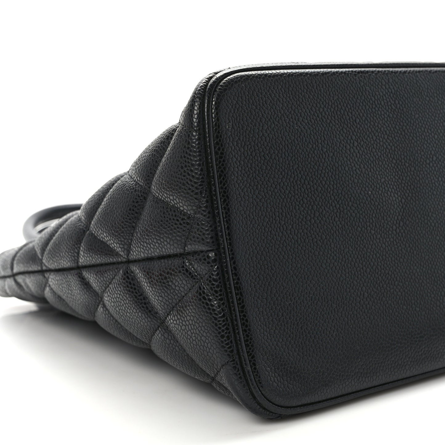 Caviar Quilted Medallion Tote Black