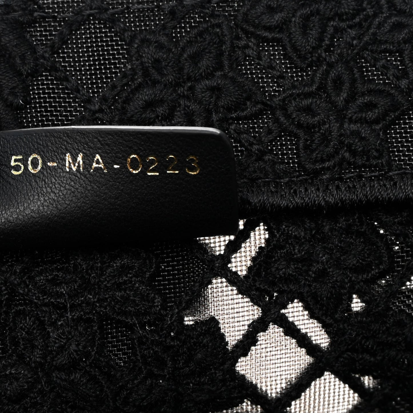 Embroidered D-Lace Medium Book Tote Black Multicolor