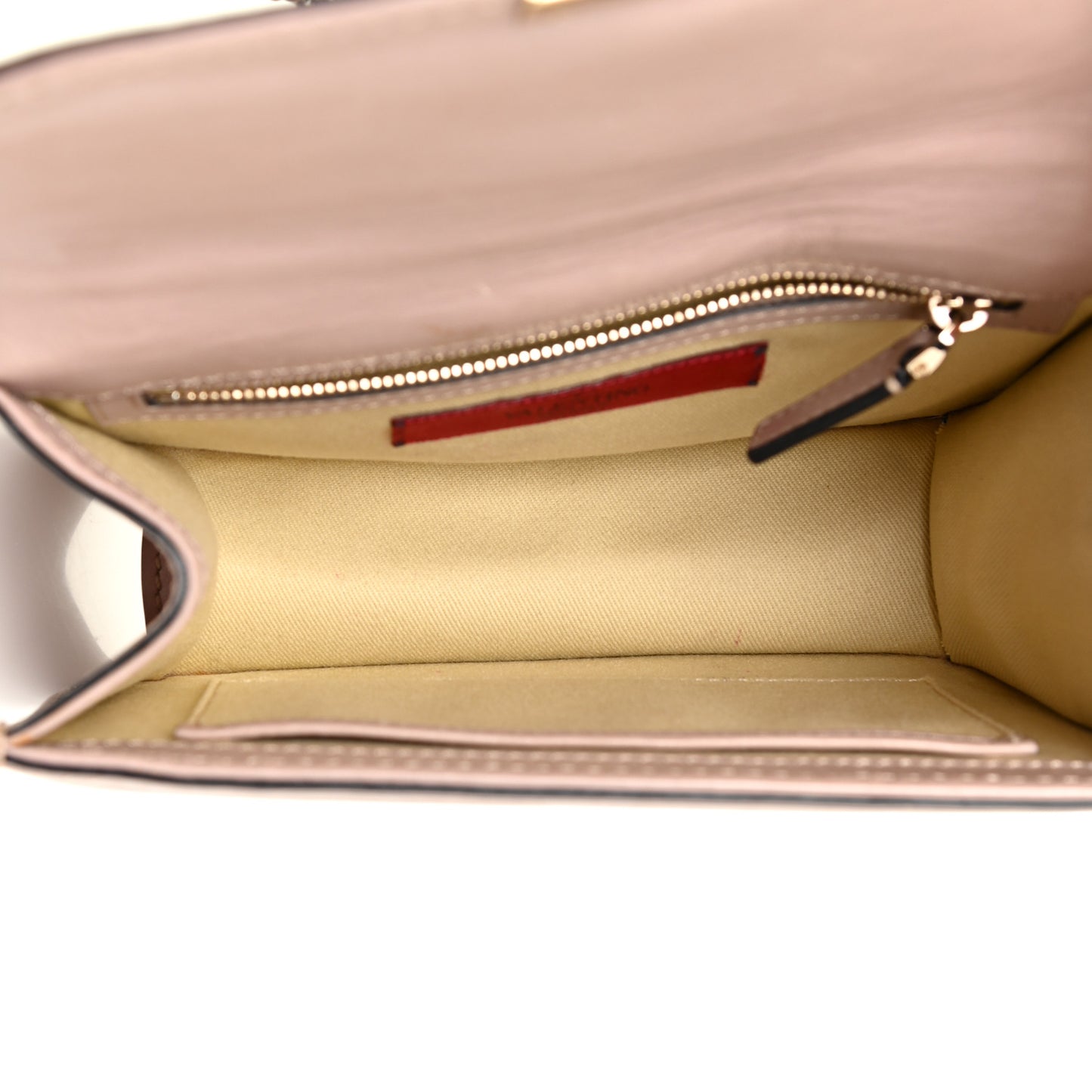 Vitello Small Glam Lock Rockstud Flap Poudre
