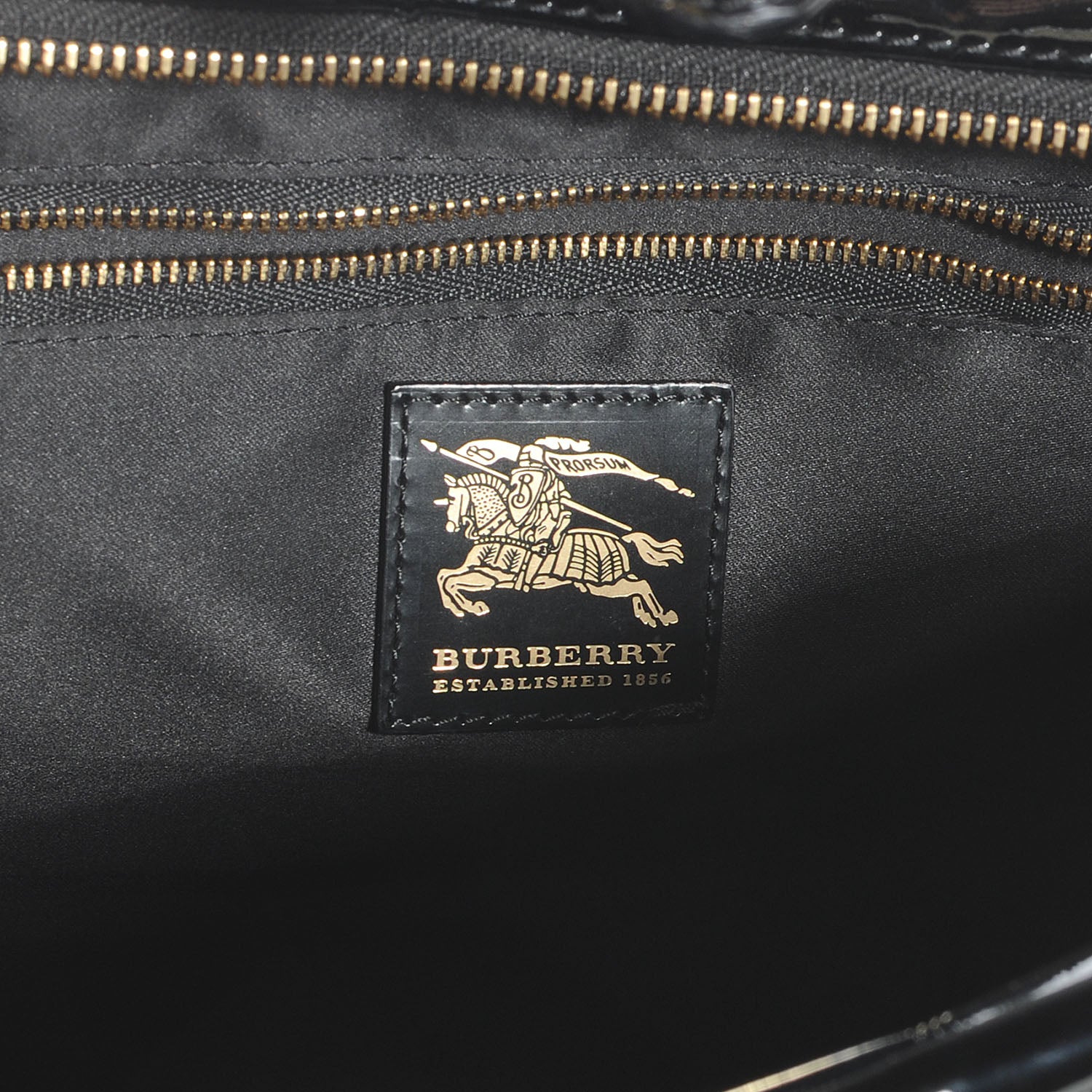 Burberry Patent Quilted Mini Manor Tote Black 6 of 8