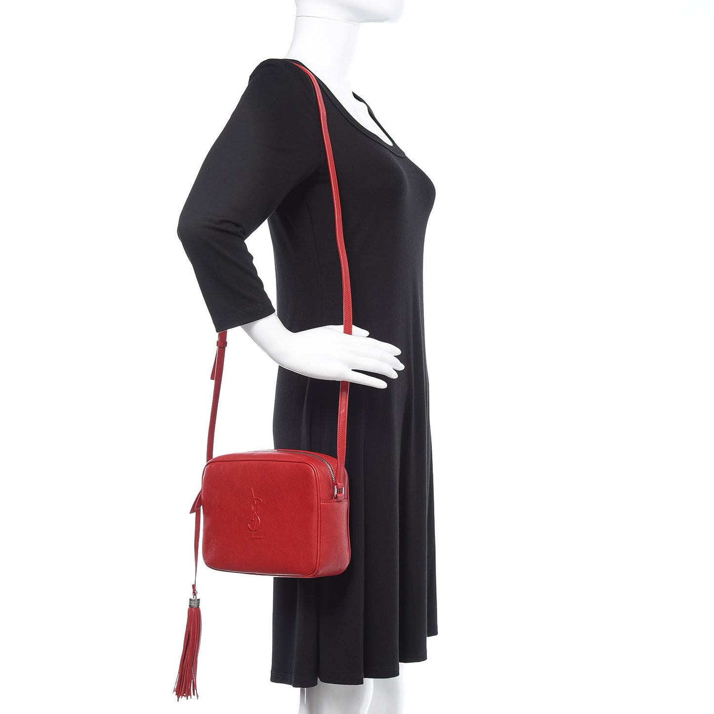 Calfskin Monogram Small Lou Camera Bag Red