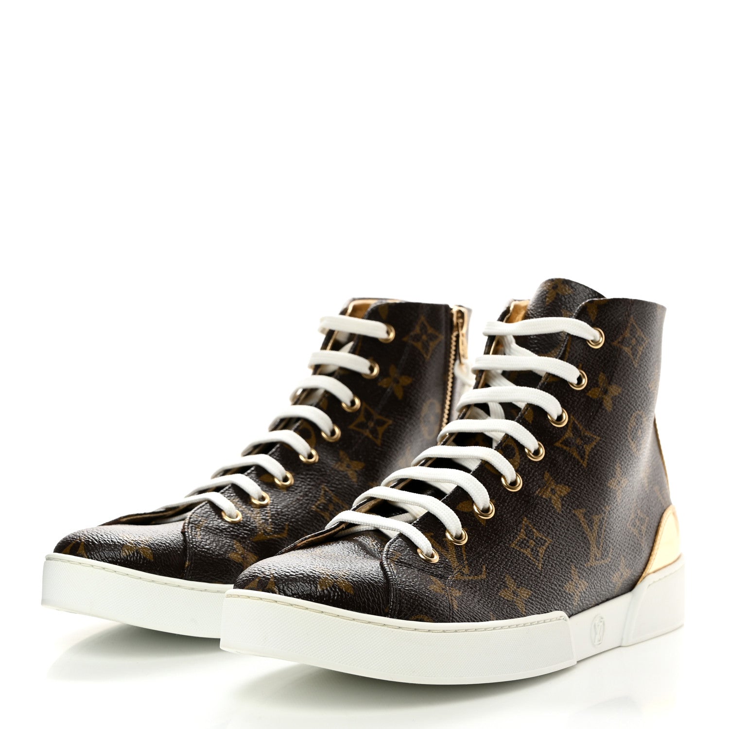 Louis Vuitton Patent Monogram Stellar Sneaker Boots 40 Gold 3 of 9