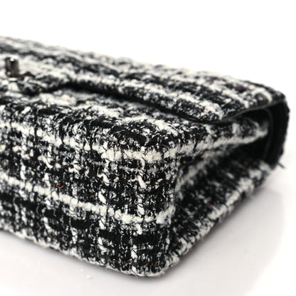Chanel Tweed Quilted Medium Double Flap Black 10 of 13