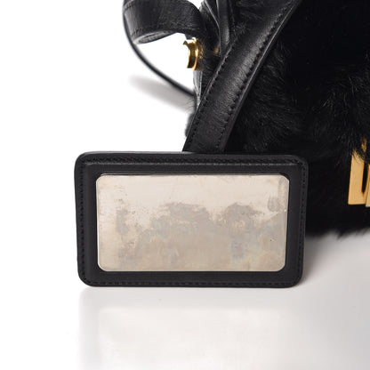 Saint Laurent Calfskin Pony Hair Small Lulu Shoulder Bag Black 8 of 9