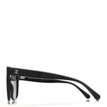 Chanel Acetate CC Butterfly Sunglasses 5414 Black Beige 3 of 8
