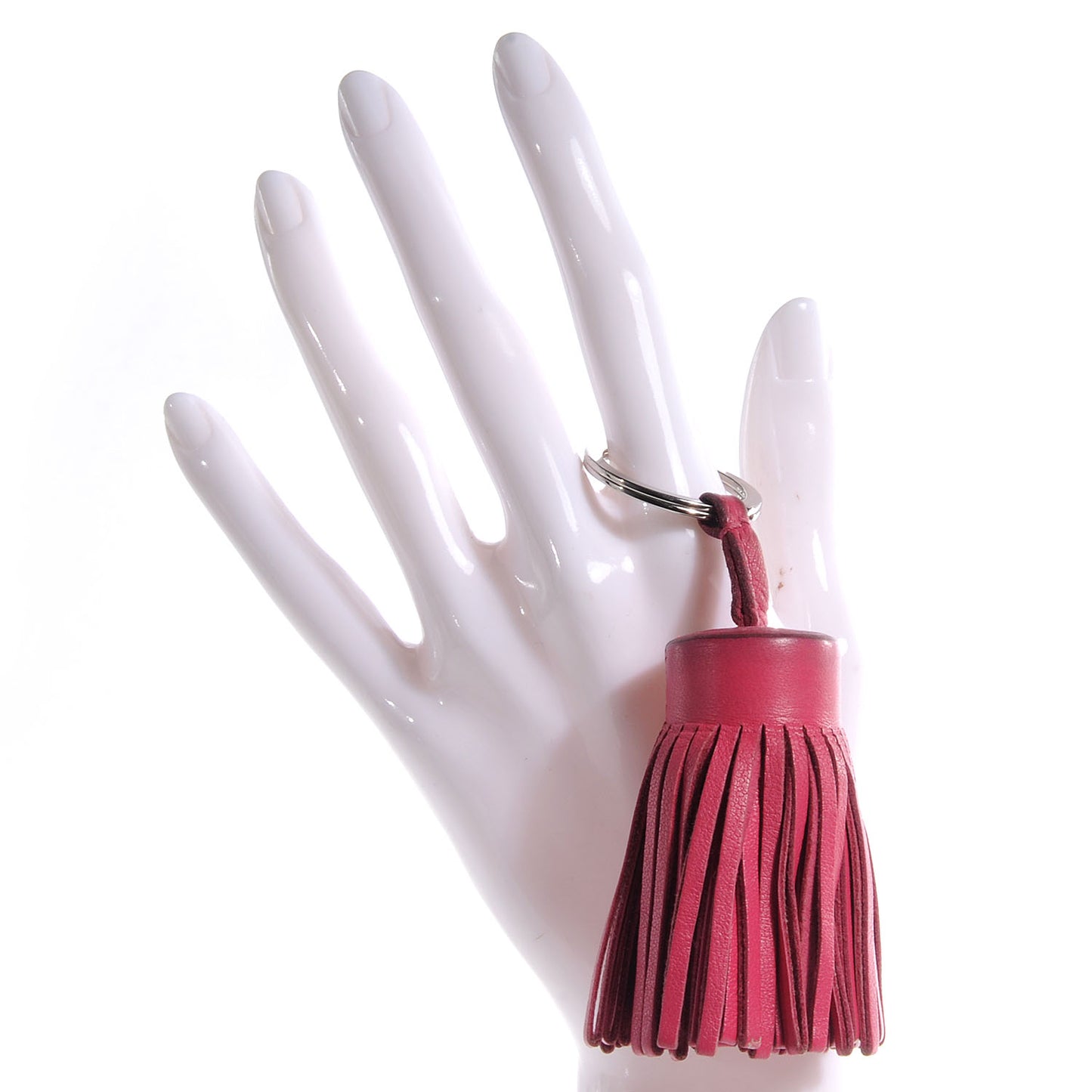 Lambskin Carmen Tassel Key Holder Fuchsia