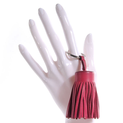 Hermes Lambskin Carmen Tassel Key Holder Fuchsia 2 of 4