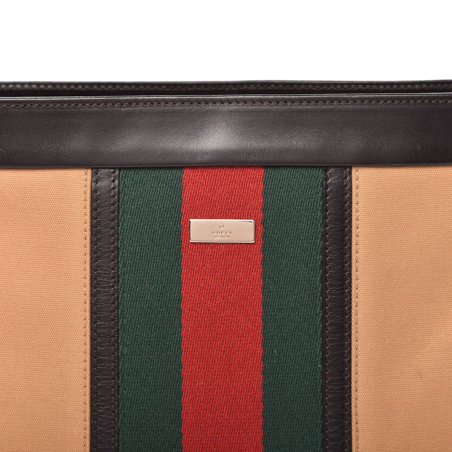Gucci Canvas Web Hobo Dark Brown 10 of 10