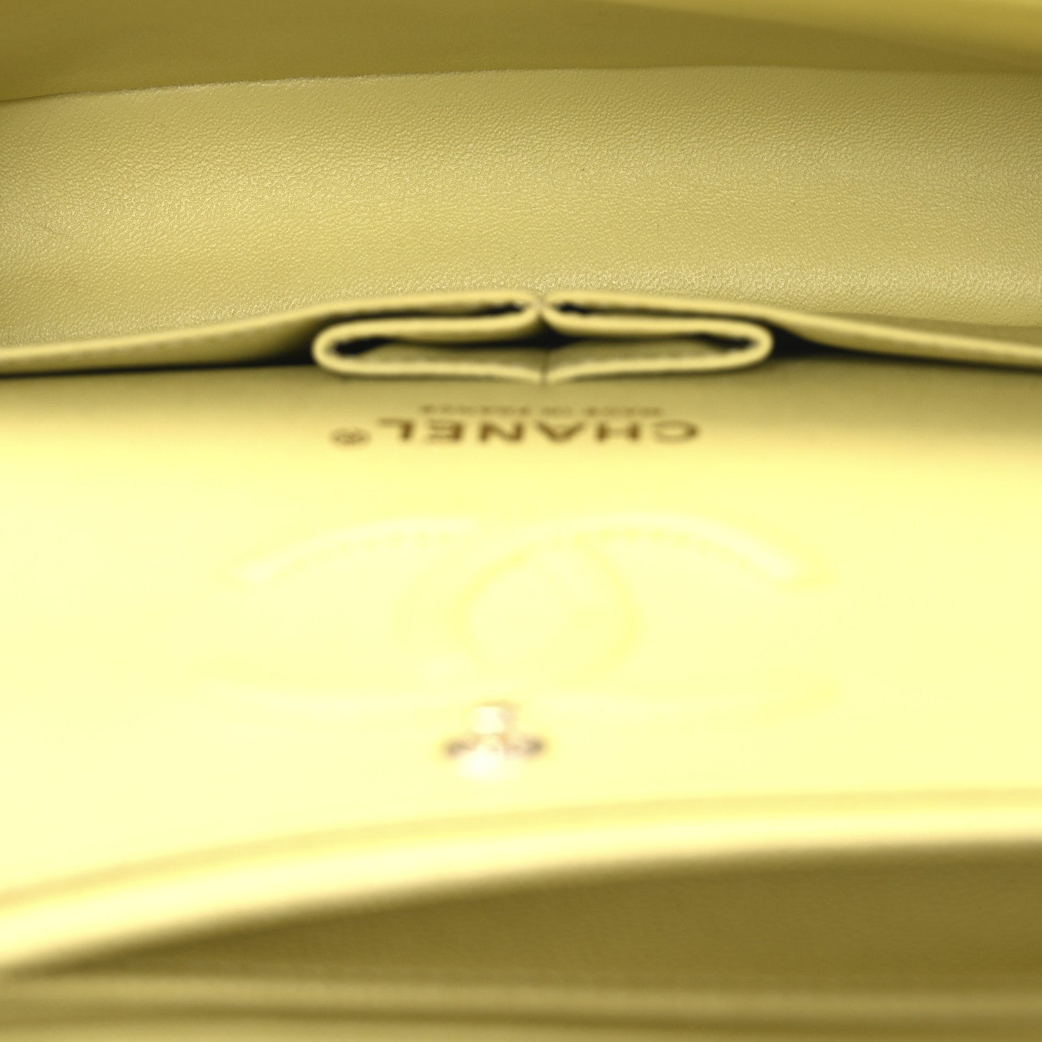 Chanel Caviar Quilted Small Double Flap Light Yellow 5 of 12