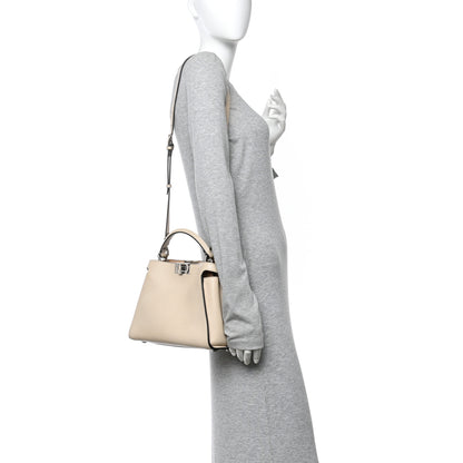 Fendi Vitello Tahiti Burro Bi-Color Medium Peekaboo Iconic Essentially Satchel Nuvola Rosa Bourbon 2 of 9
