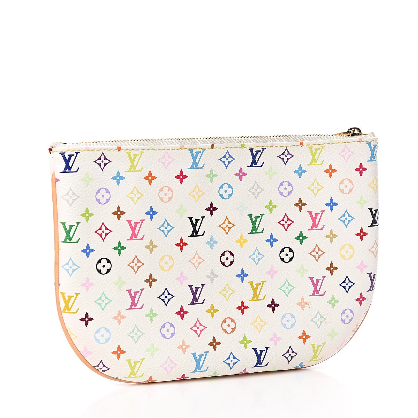 Monogram Multicolor Pochette Plate GM White
