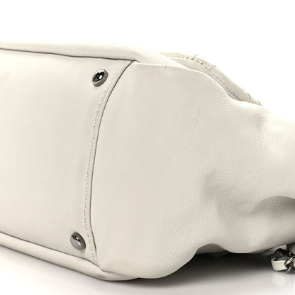 Chanel Calfskin Diamond Stitch Accordion Flap White 9 of 11