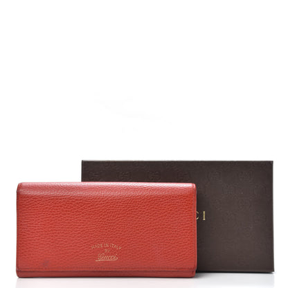 Gucci Pebbled Calfskin Continental Wallet Red 13 of 13