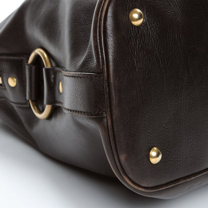 Saint Laurent Calfskin Oversized Muse Brown 8 of 8
