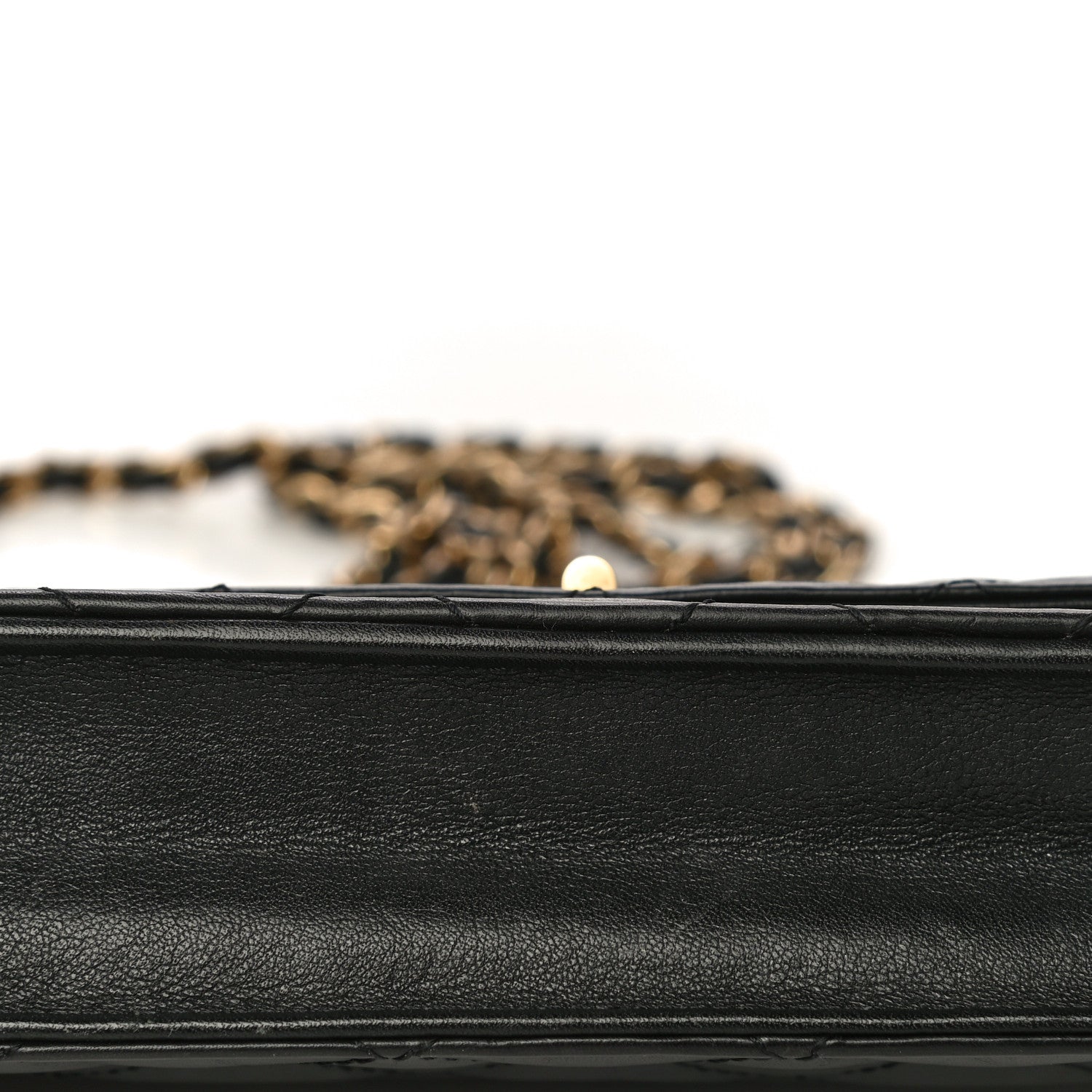 Chanel Aged Calfskin Quilted Reissue Wallet On Chain WOC Black 26 of 27