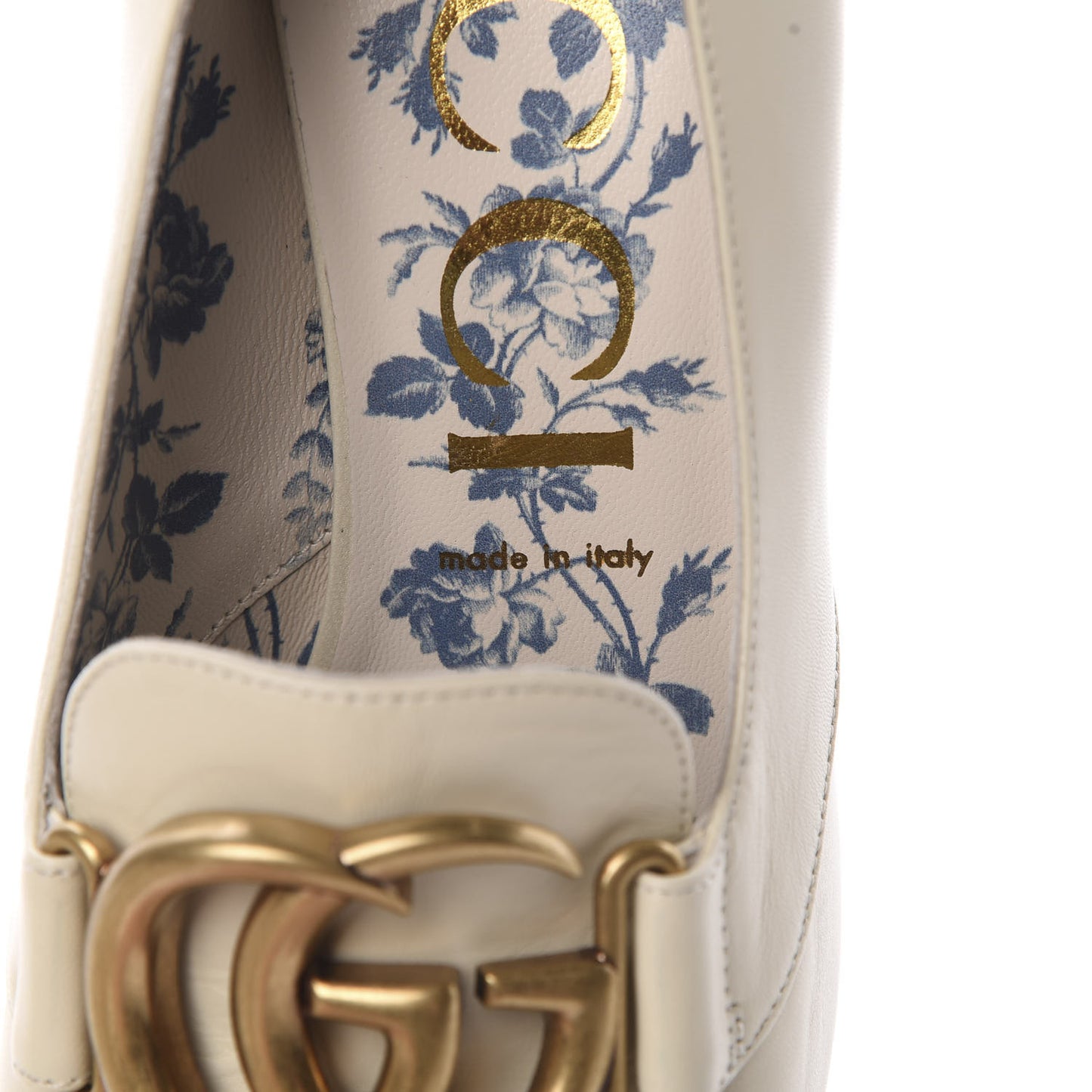 Malaga Kid GG Victoire 95mm Loafer Pumps 39.5 Vintage White