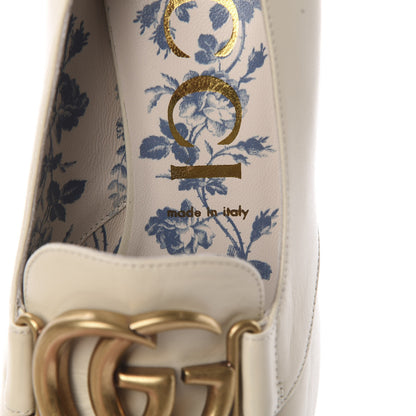 Gucci Malaga Kid GG Victoire 95mm Loafer Pumps 39.5 Vintage White 7 of 9