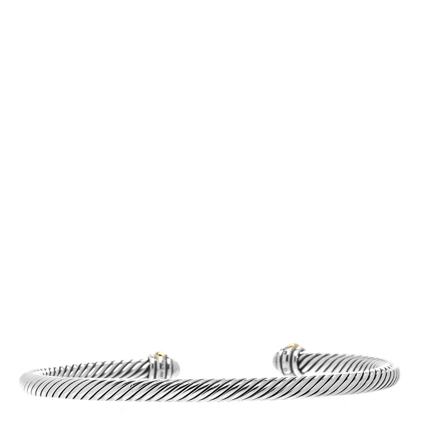 Sterling Silver 18K Yellow Gold 4mm Cable Classics Bracelet