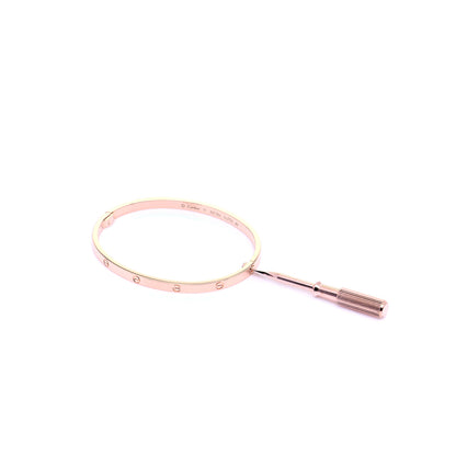 Cartier 18K Pink Gold Small LOVE Bracelet 17 4 of 8