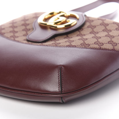 Gucci GG Monogram Calfskin Medium Arli Shoulder Bag Sahara Rubino Chardonnay 9 of 11