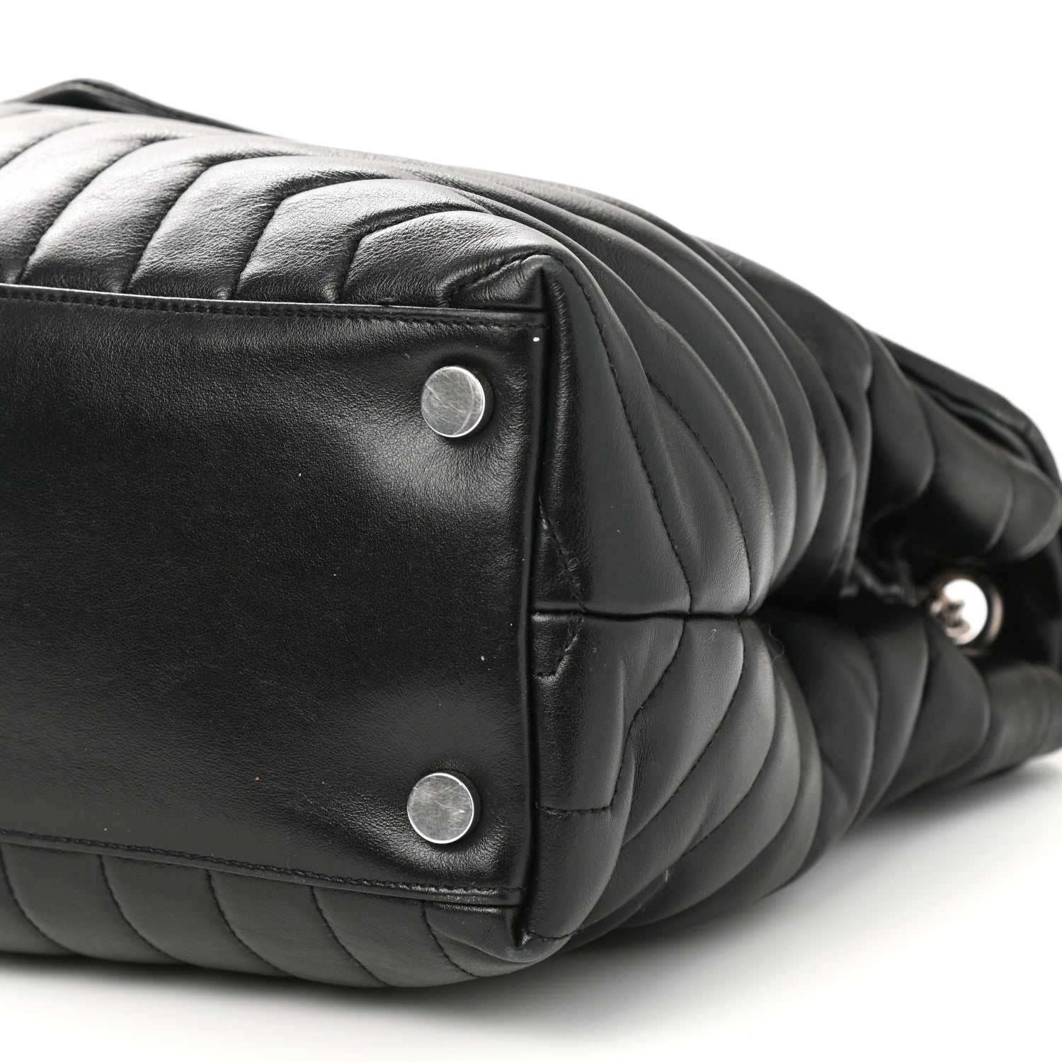 Saint Laurent Calfskin Y Quilted Monogram Large Loulou Chain Satchel Black 10 of 13