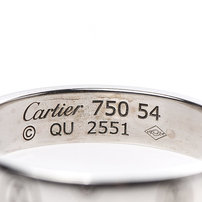 Cartier 18K White Gold 4mm Happy Birthday Band Ring 54 7 4 of 4