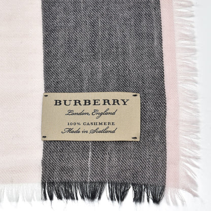 Burberry Cashmere Mega Check Scarf Ash Rose 4 of 4