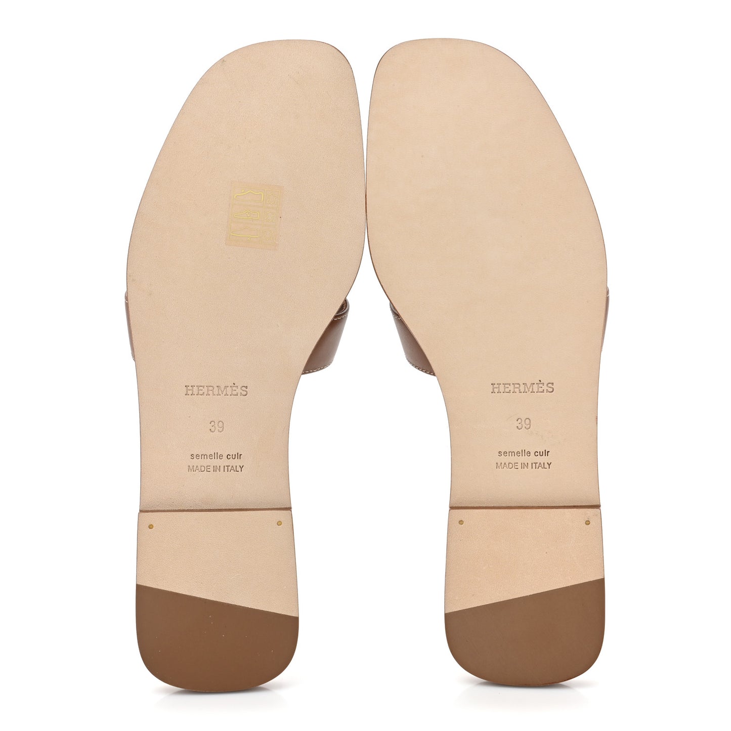 Box Calfskin Oran Sandals 39 Gold