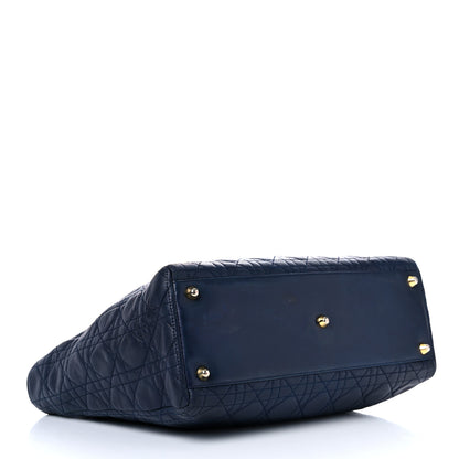 Christian Dior Lambskin Cannage Large Lady Dior Navy 3 of 24