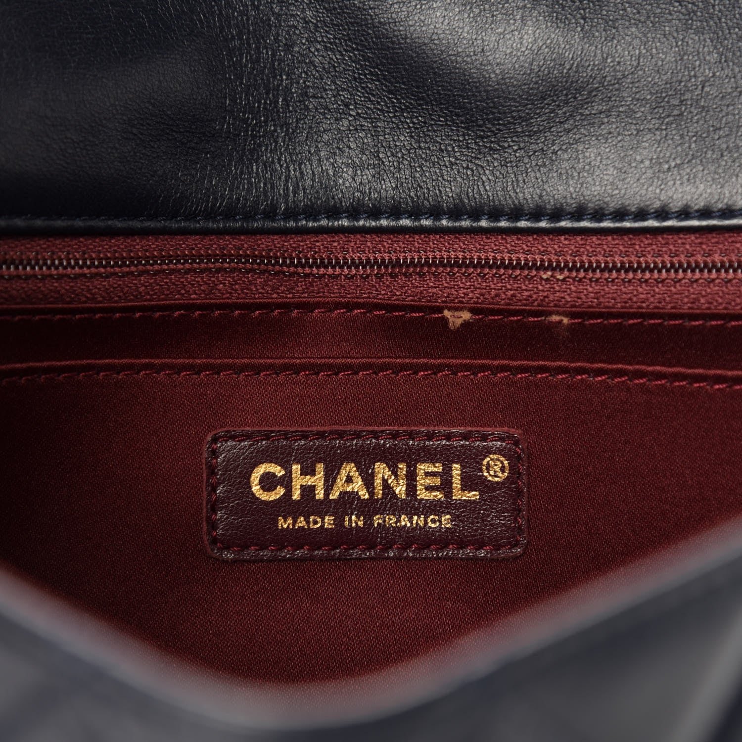 Chanel Lambskin Quilted Large Golden Class Flap Navy 8 of 11